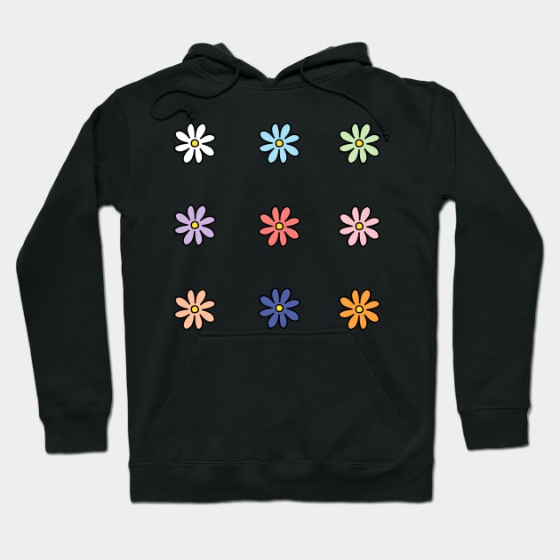 Colorful flower set Hoodie by Nikamii